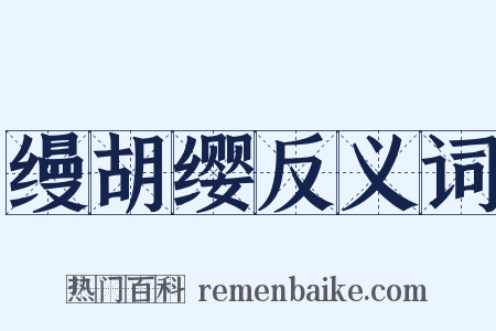 缦胡缨反义词是什么意思的图片